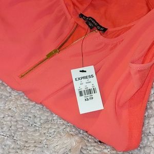 Express outlet Coral salmon tank ribbon straps